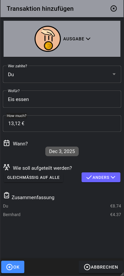 transaktionsformular